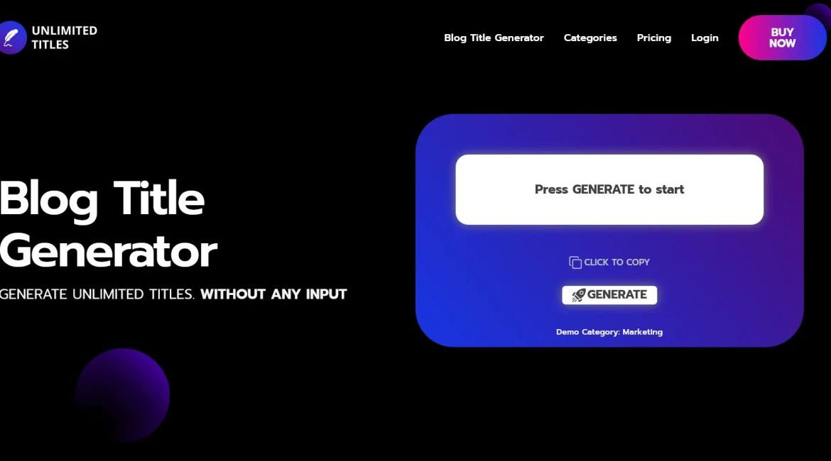 AI工具与服务推荐 - Blog Title Generator - AI博客标题生成器 - 特色图片