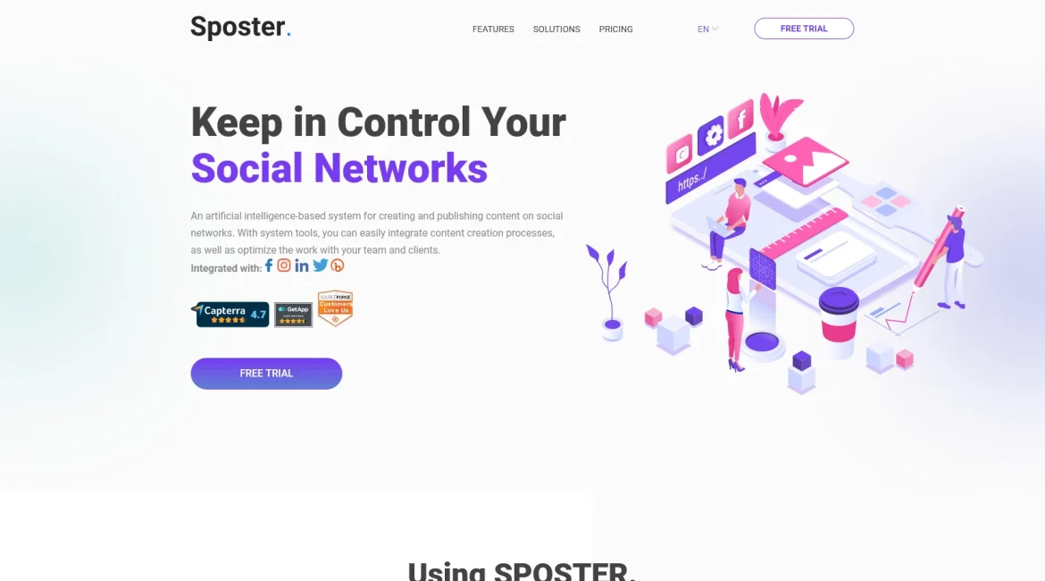 AI工具与服务推荐 - Sposter - AI社交媒体管理工具 - 特色图片