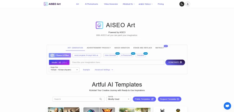 AI工具与服务推荐 - AISEO Art - AI艺术生成器 - 特色图片