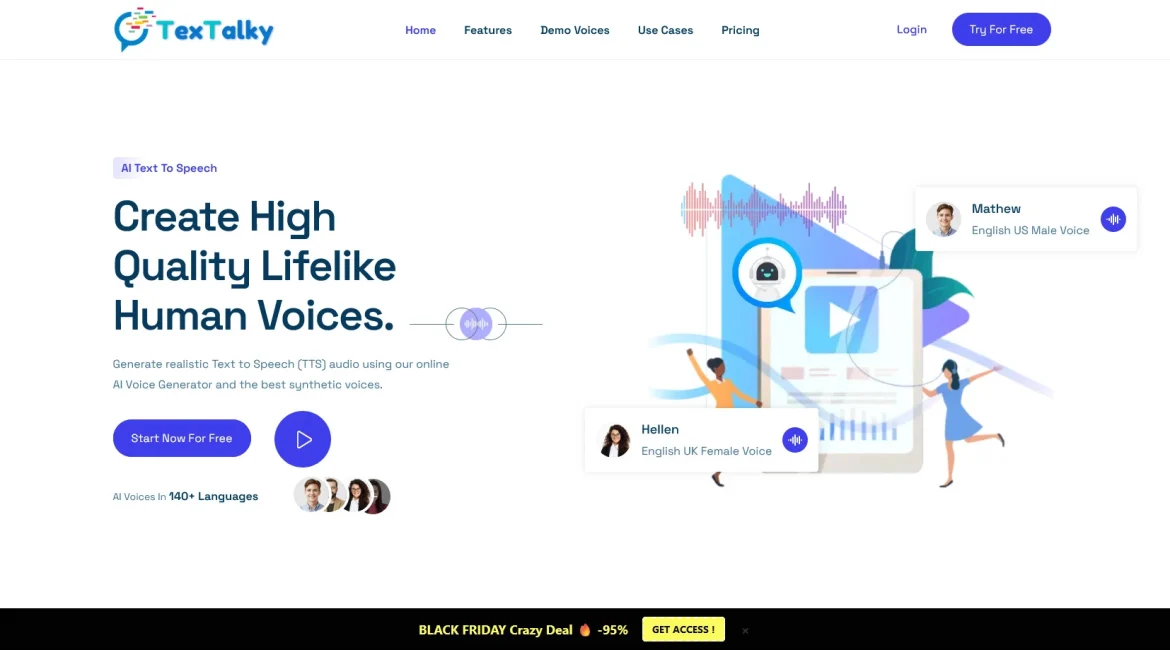 AI工具与服务推荐 - Textalky - AI文本转语音软件 - 特色图片