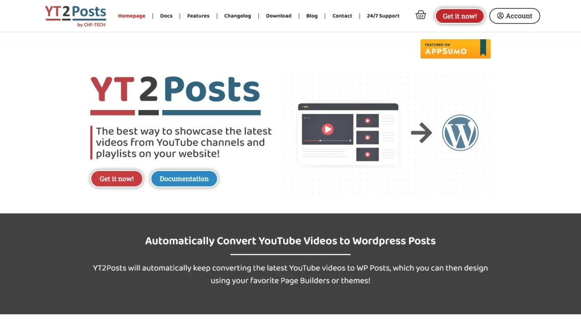 AI工具与服务推荐 - YT2Posts - WordPress视频转文章插件 - 特色图片