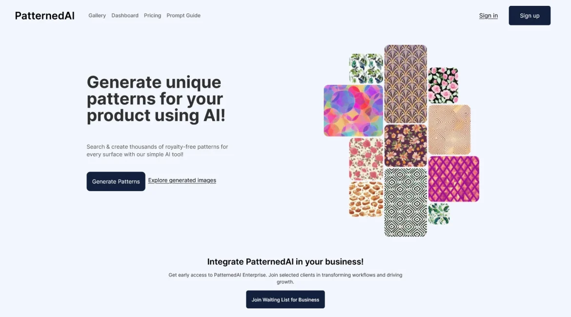 AI工具与服务推荐 - Patterned AI - AI图案生成工具 - 特色图片