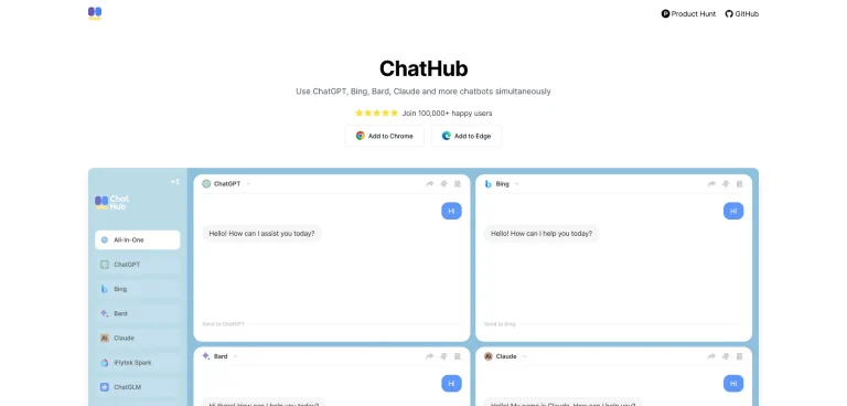 AI工具与服务推荐 - ChatHub - 聊天机器人客户端 - 特色图片