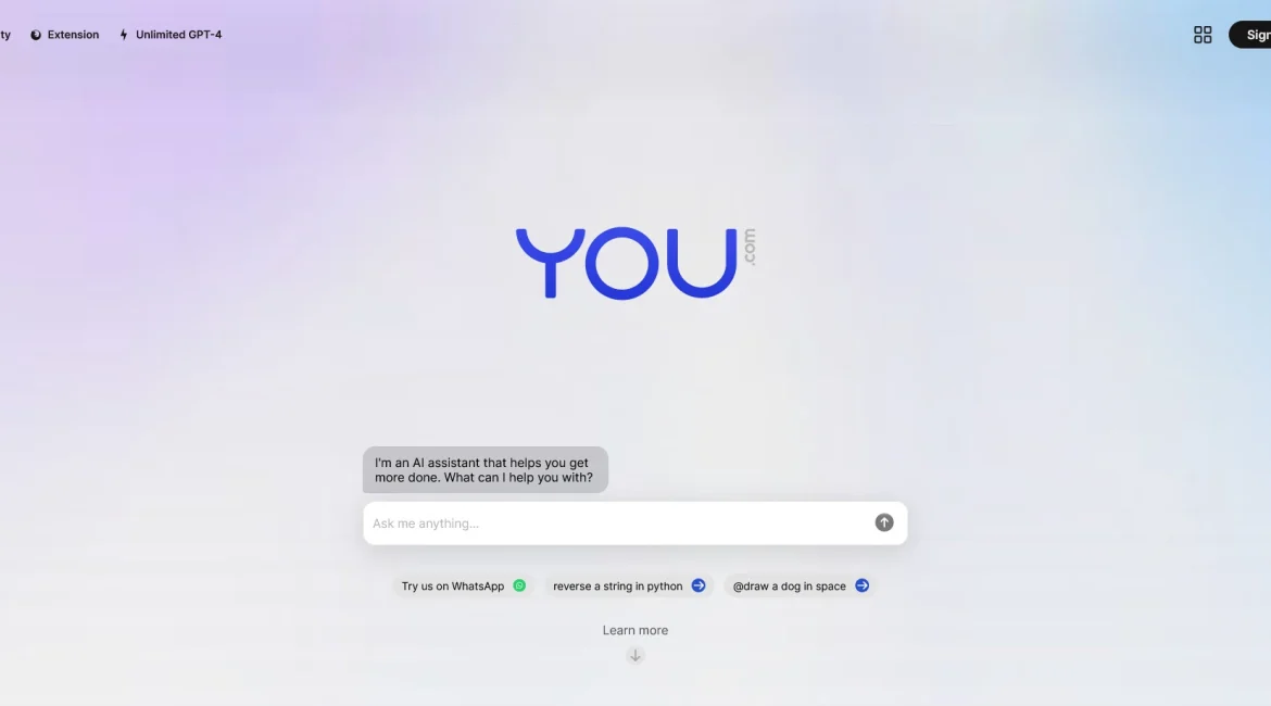 AI工具与服务推荐 - You.com - AI搜索助手 - 特色图片