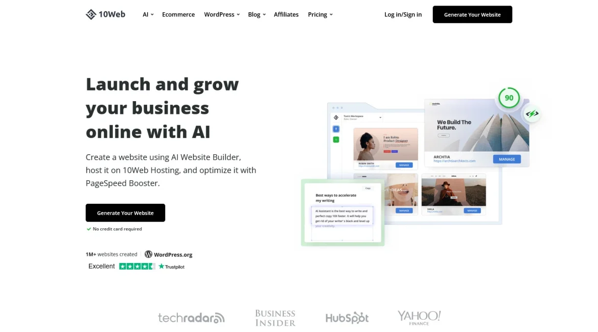 AI工具与服务推荐 - 10Web - WordPress网站托管管理平台 - 特色图片