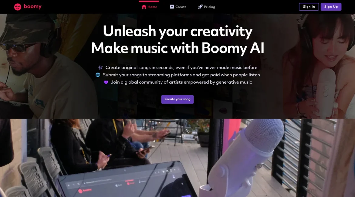AI工具与服务推荐 - Boomy - 在线音乐创作平台 - 特色图片