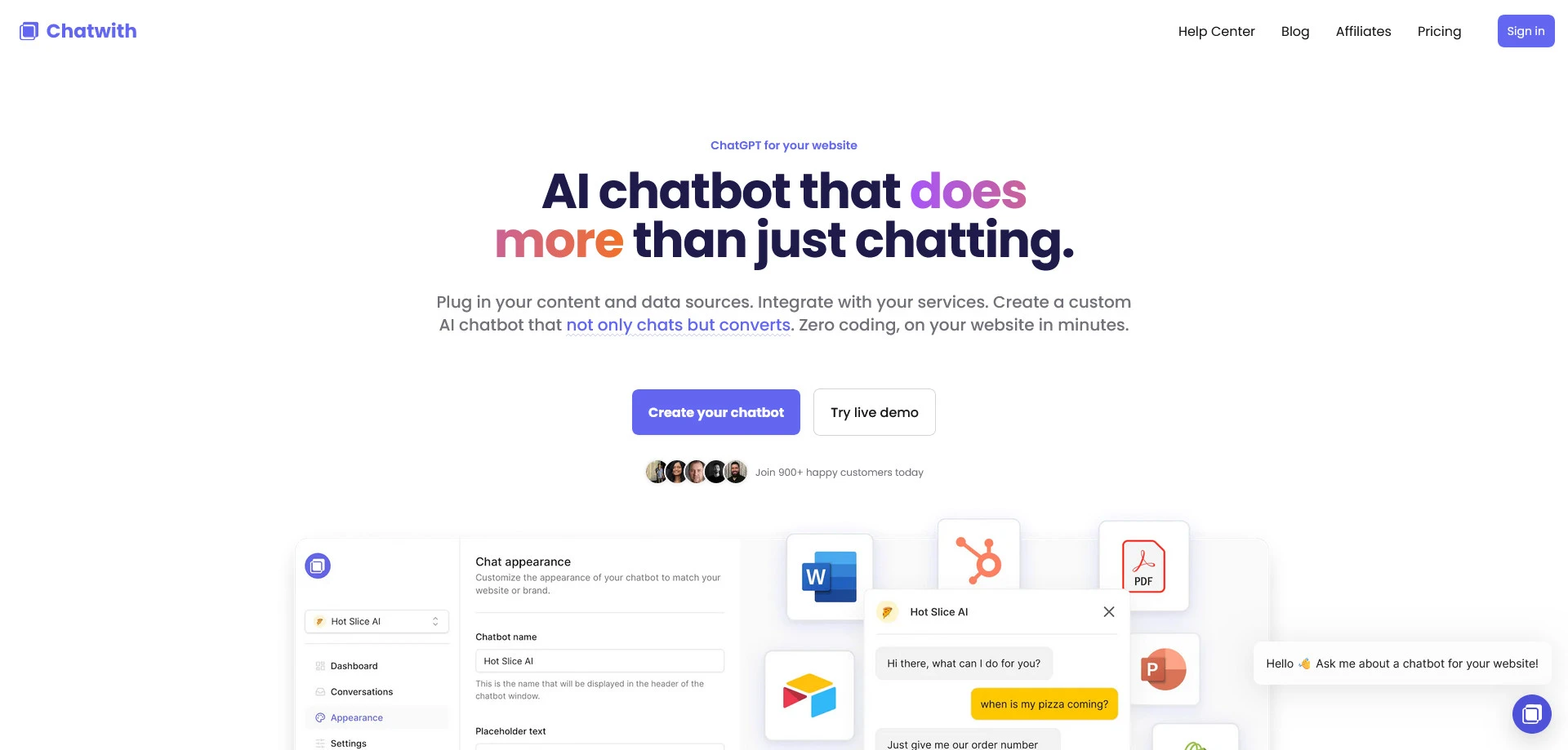 AI工具与服务推荐 - Chatwith - 自定义ChatGPT聊天机器人 - 特色图片