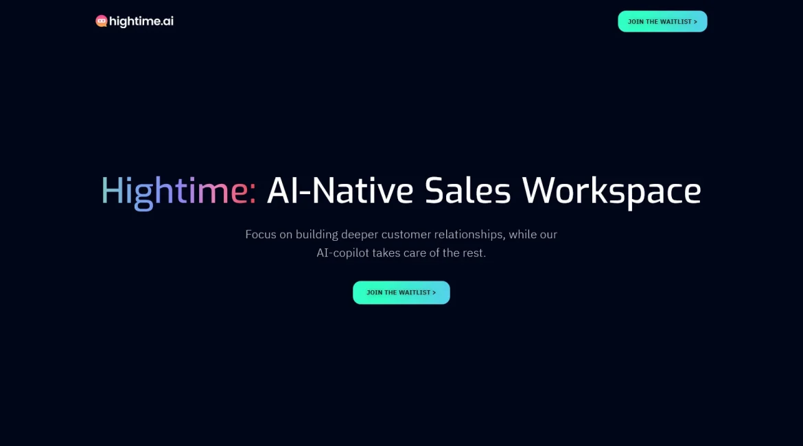 AI工具与服务推荐 - Hightime AI - AI驱动的销售工作空间 - 特色图片