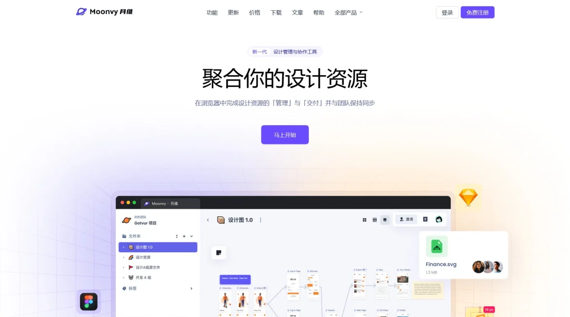 AI工具与服务推荐 - Moonvy月维 - 设计管理与交付平台 - 特色图片