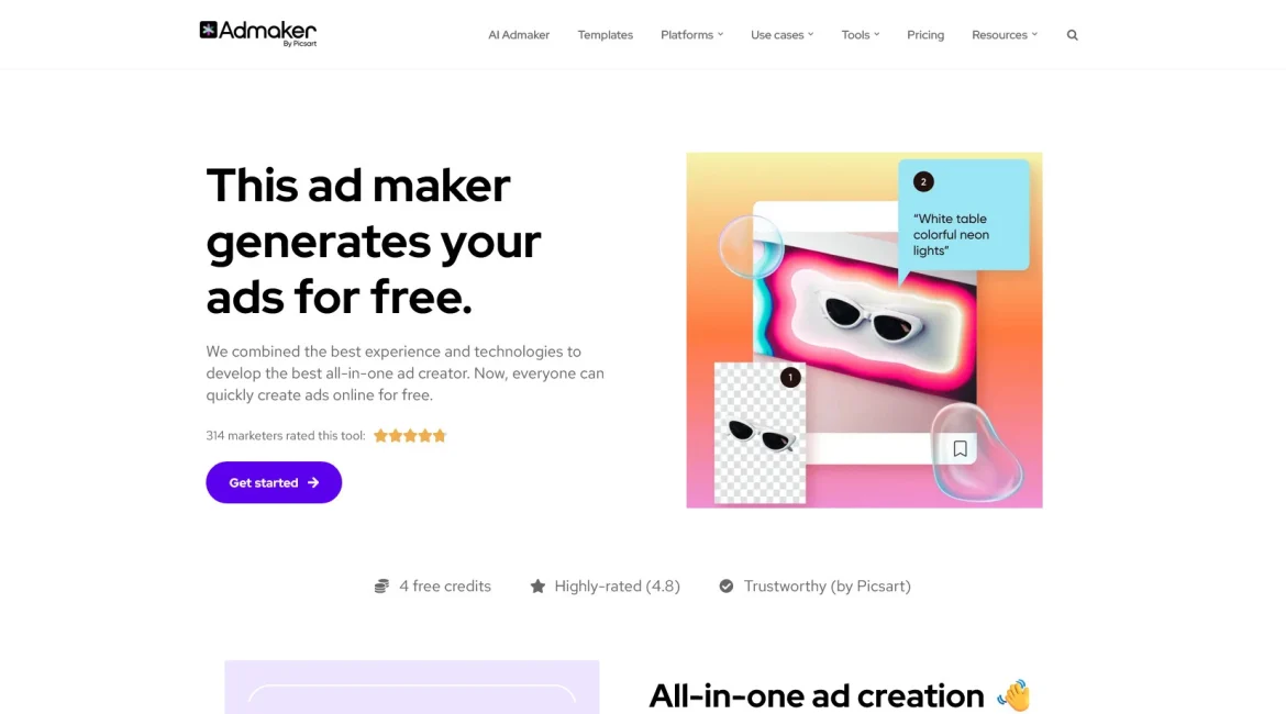 AI工具与服务推荐 - Admaker - AI社交媒体广告制作工具 - 特色图片