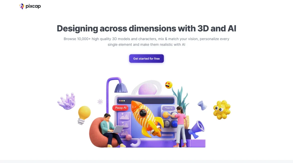 AI工具与服务推荐 - Pixcap - 3D和AI图形设计工具 - 特色图片