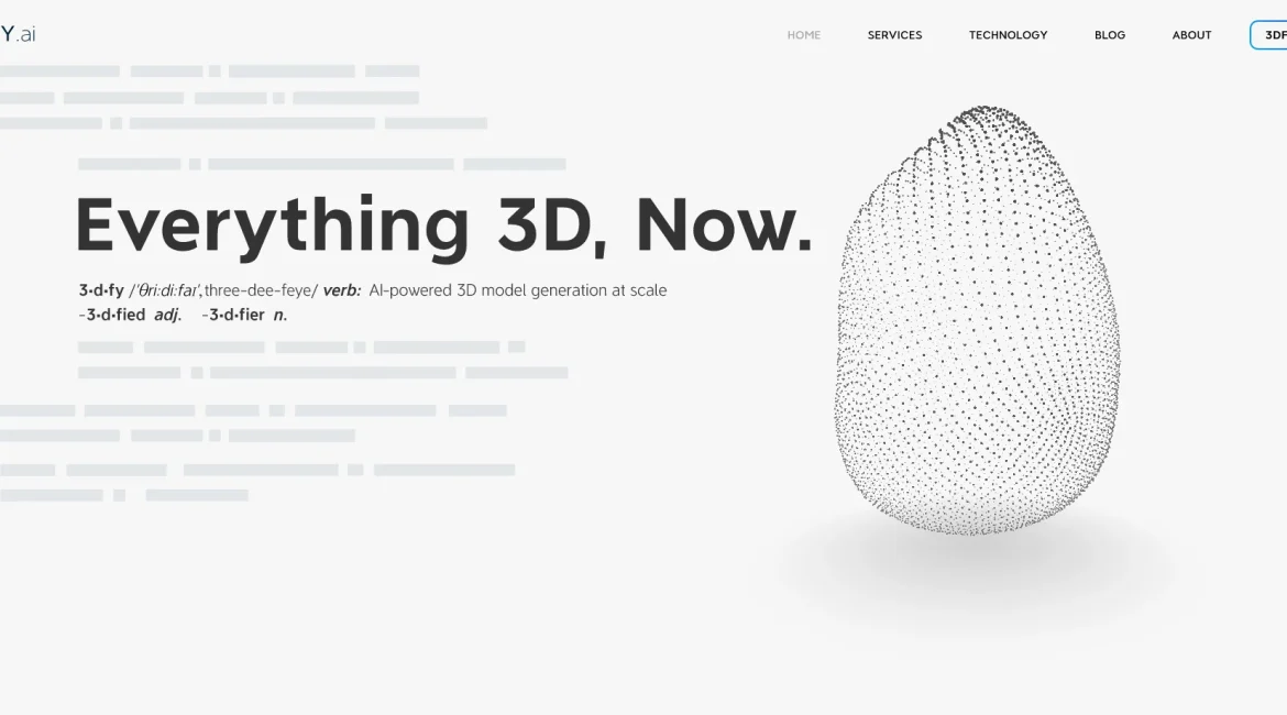AI工具与服务推荐 - 3DFY.ai - 文本转3D模型AI平台 - 特色图片