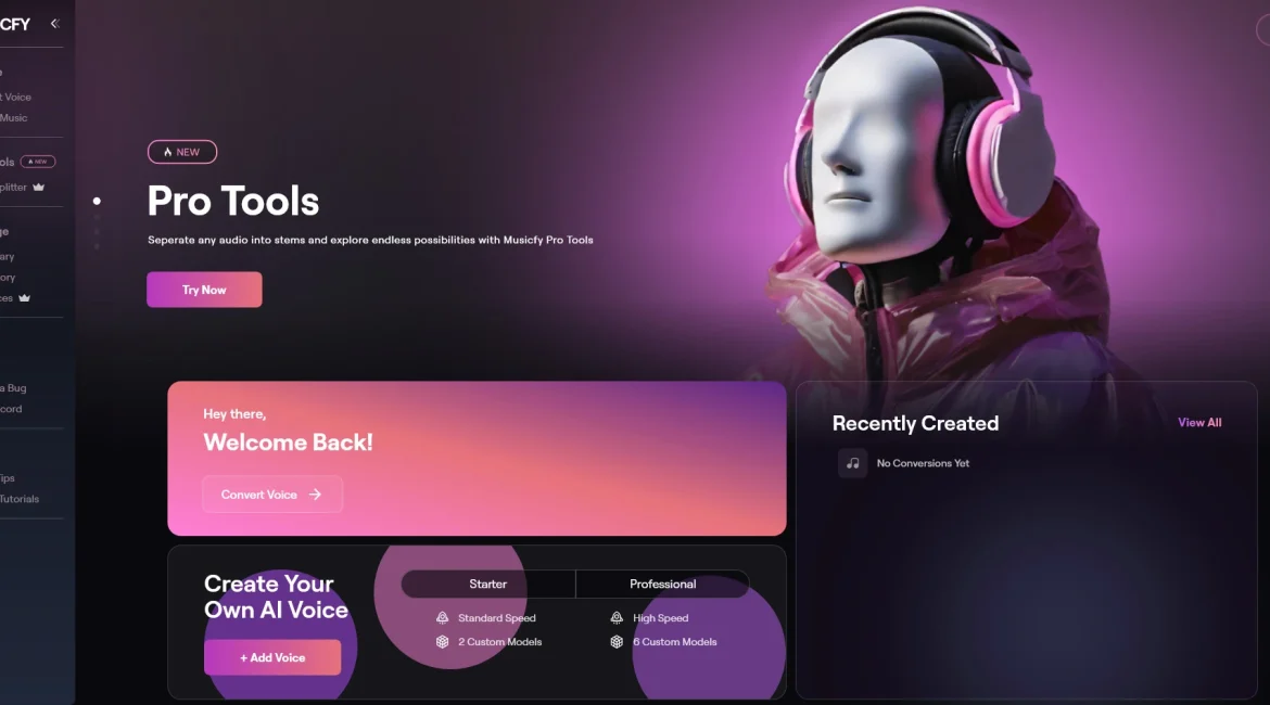 AI工具与服务推荐 - Musicfy AI - AI音乐创作平台 - 特色图片
