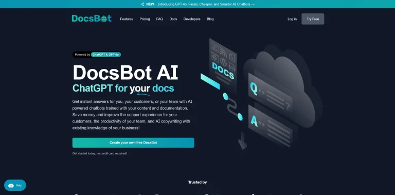 AI工具与服务推荐 - DocsBot AI - 聊天机器人构建平台 - 特色图片