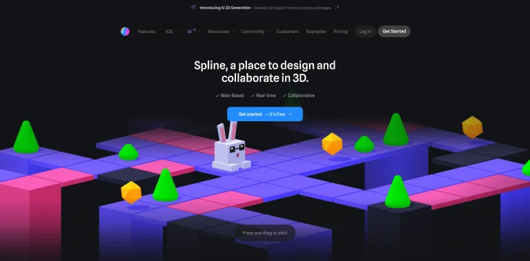 AI工具与服务推荐 - Spline - 3D设计软件 - 特色图片