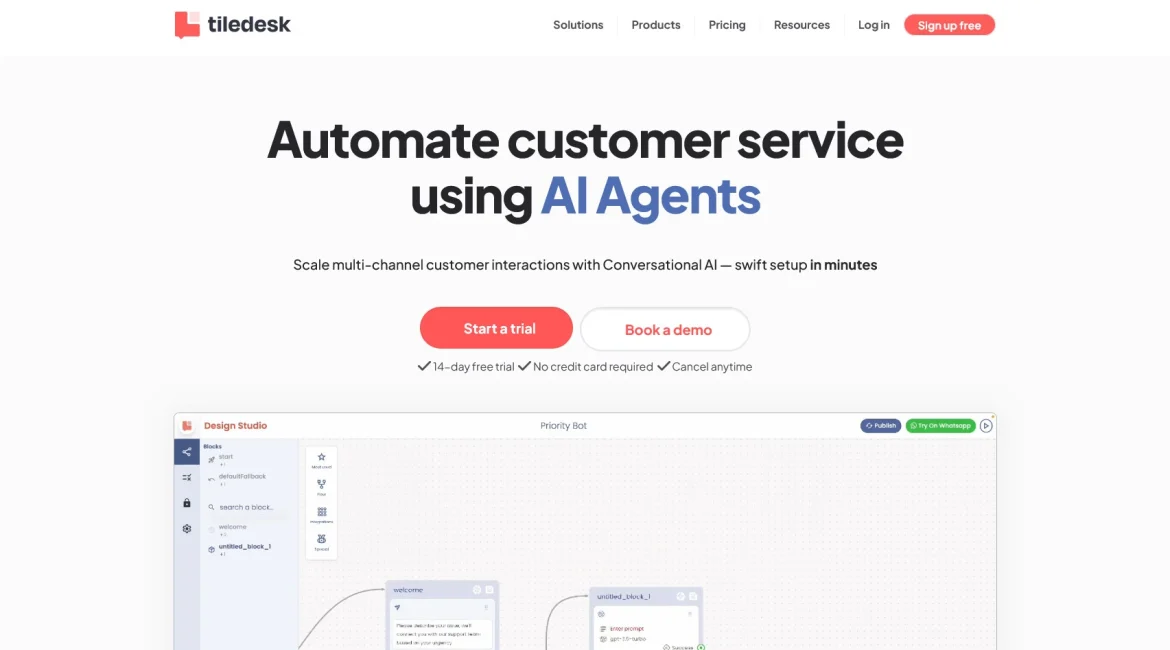 AI工具与服务推荐 - Tiledesk - 对话式自动化平台 - 特色图片