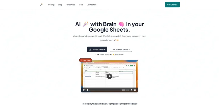 AI工具与服务推荐 - SheetAI - Google表格AI插件 - 特色图片