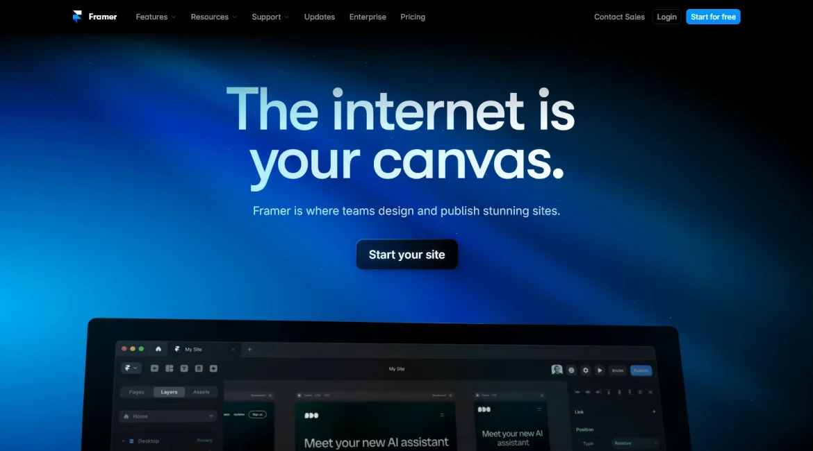 AI工具与服务推荐 - Framer - 网页设计与发布平台 - 特色图片