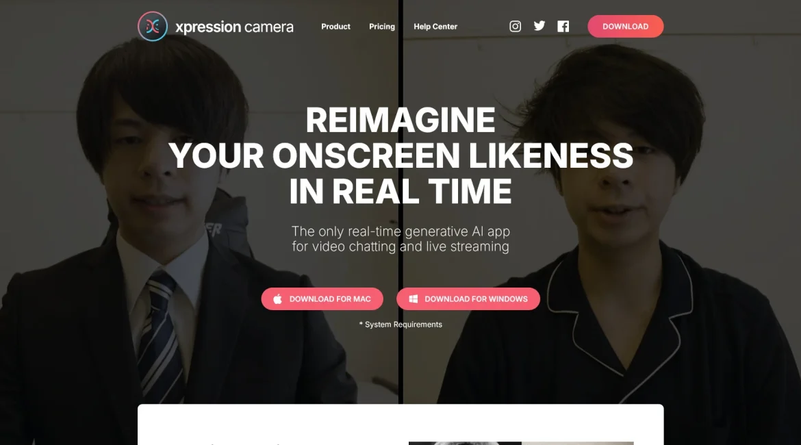 AI工具与服务推荐 - xpression camera - AI虚拟相机应用 - 特色图片