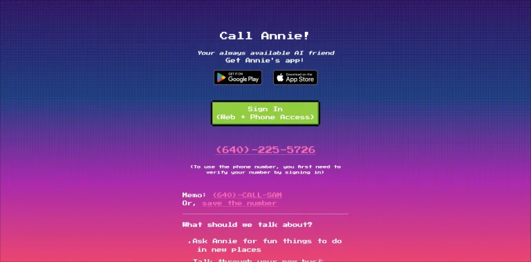 AI工具与服务推荐 - Call Annie - AI语音交互应用 - 特色图片