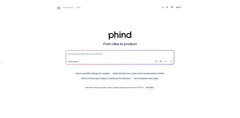 AI工具与服务推荐 - Phind - 智能问答引擎 - 特色图片