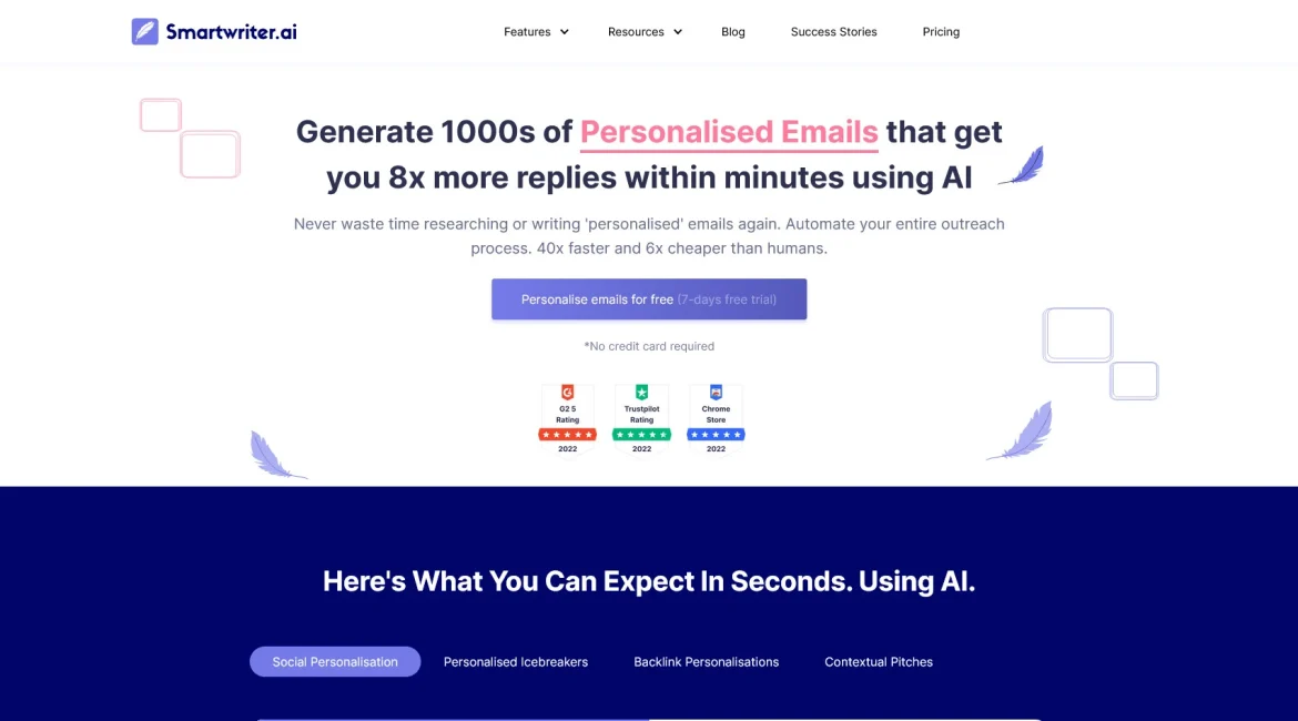 AI工具与服务推荐 - SmartWriter - AI冷邮件生成平台 - 特色图片
