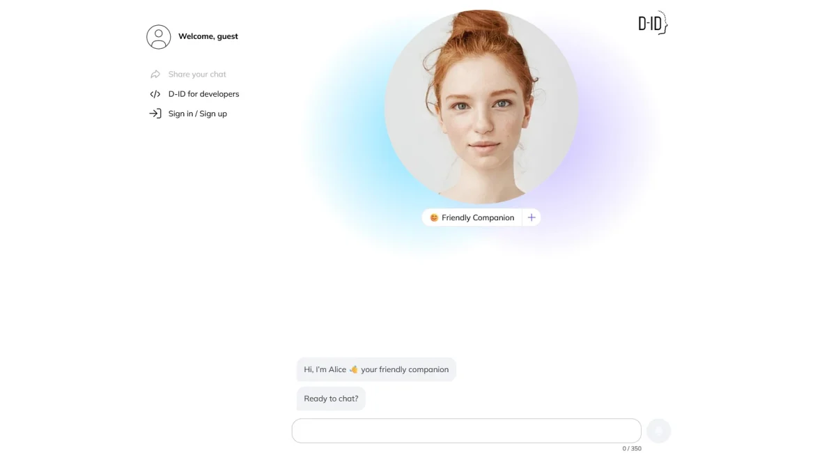 AI工具与服务推荐 - Chat D-ID - AI虚拟人物对话平台 - 特色图片