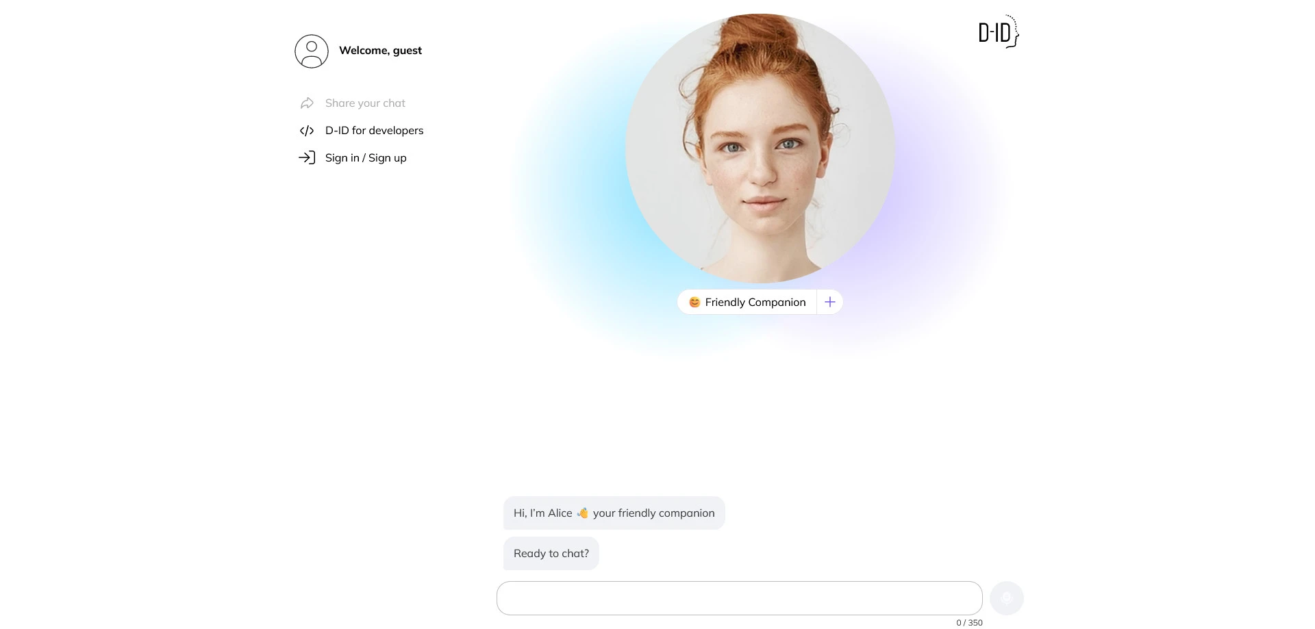 AI工具与服务推荐 - Chat D-ID - AI虚拟人物对话平台 - 特色图片