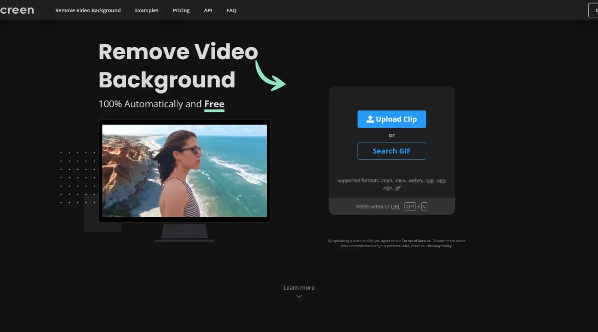 AI工具与服务推荐 - Unscreen - AI视频背景移除工具 - 特色图片