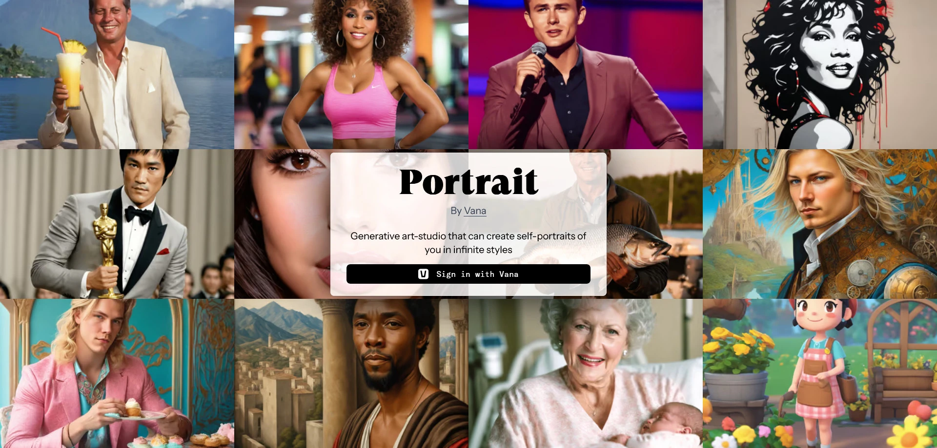 AI工具与服务推荐 - Vana Portrait - AI自画像生成工具 - 特色图片