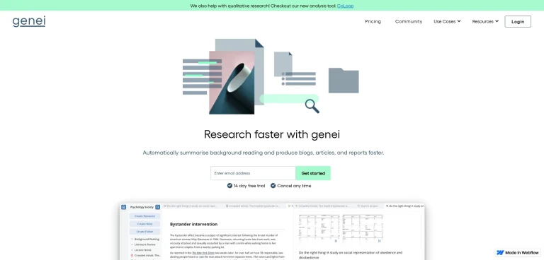 AI工具与服务推荐 - genei - AI智能研究工具 - 特色图片