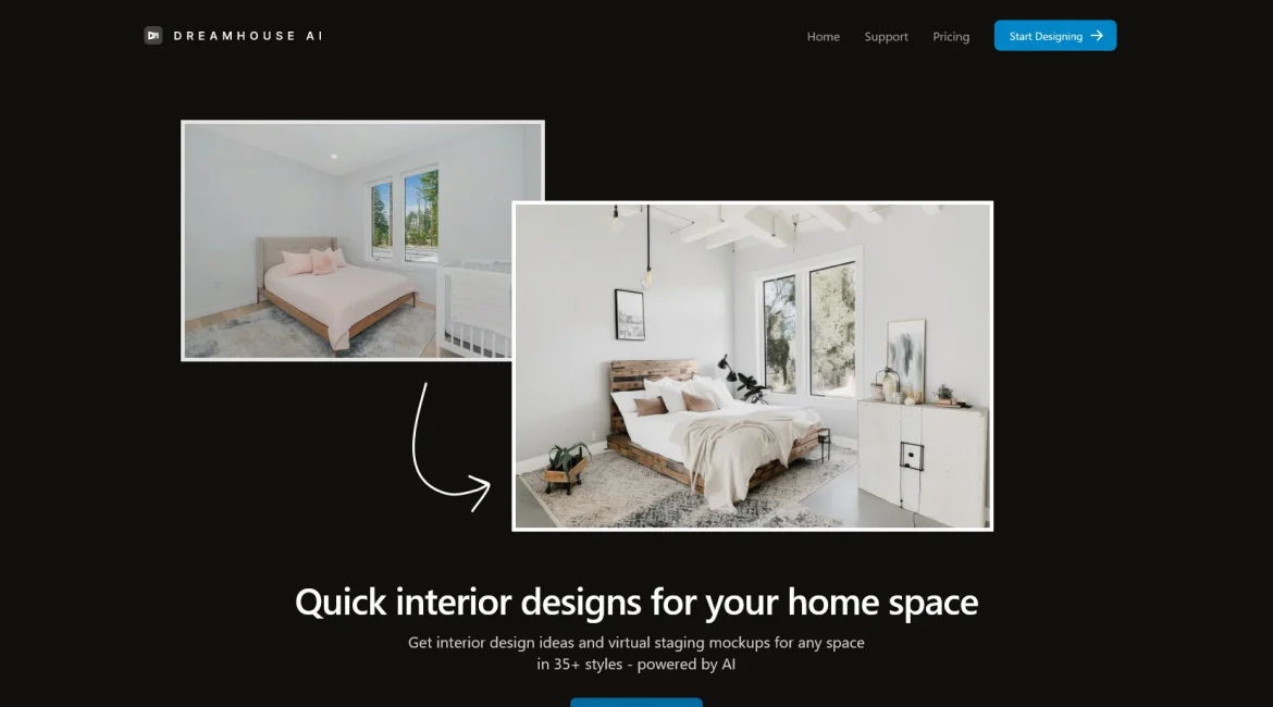 AI工具与服务推荐 - Dreamhouse AI - AI室内设计和家具布置工具 - 特色图片