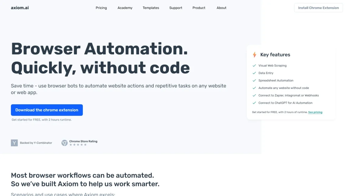 AI工具与服务推荐 - Axiom.ai - AI浏览器自动化工具 - 特色图片