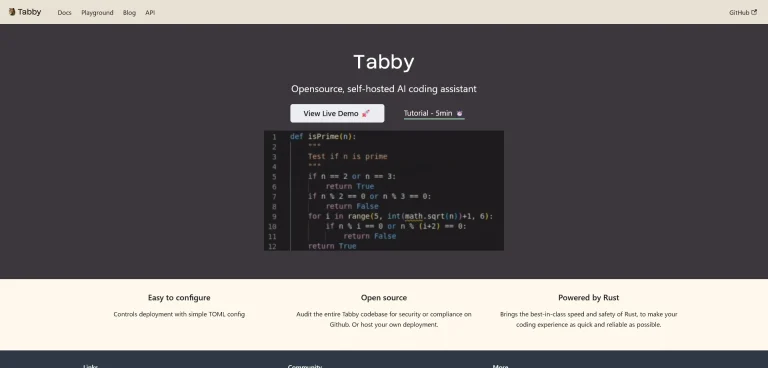 AI工具与服务推荐 - Tabby - 开源自托管AI编程助手 - 特色图片