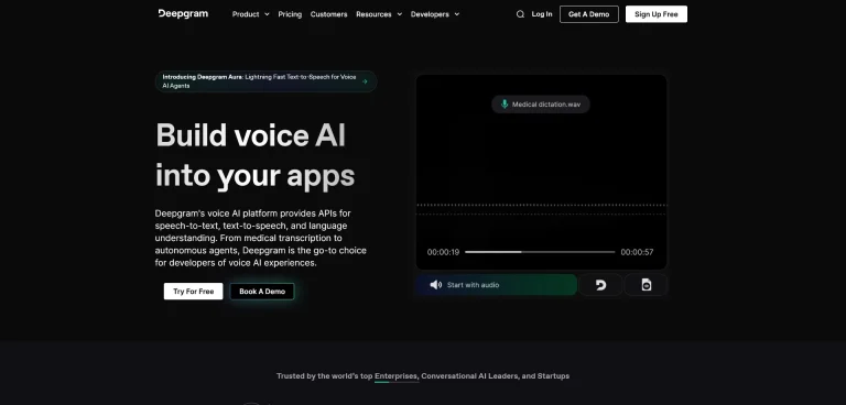 AI工具与服务推荐 - Deepgram - 语音AI平台 - 特色图片