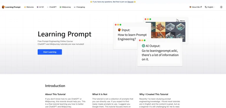 AI工具与服务推荐 - Learning Prompt - 提示工程在线课程 - 特色图片