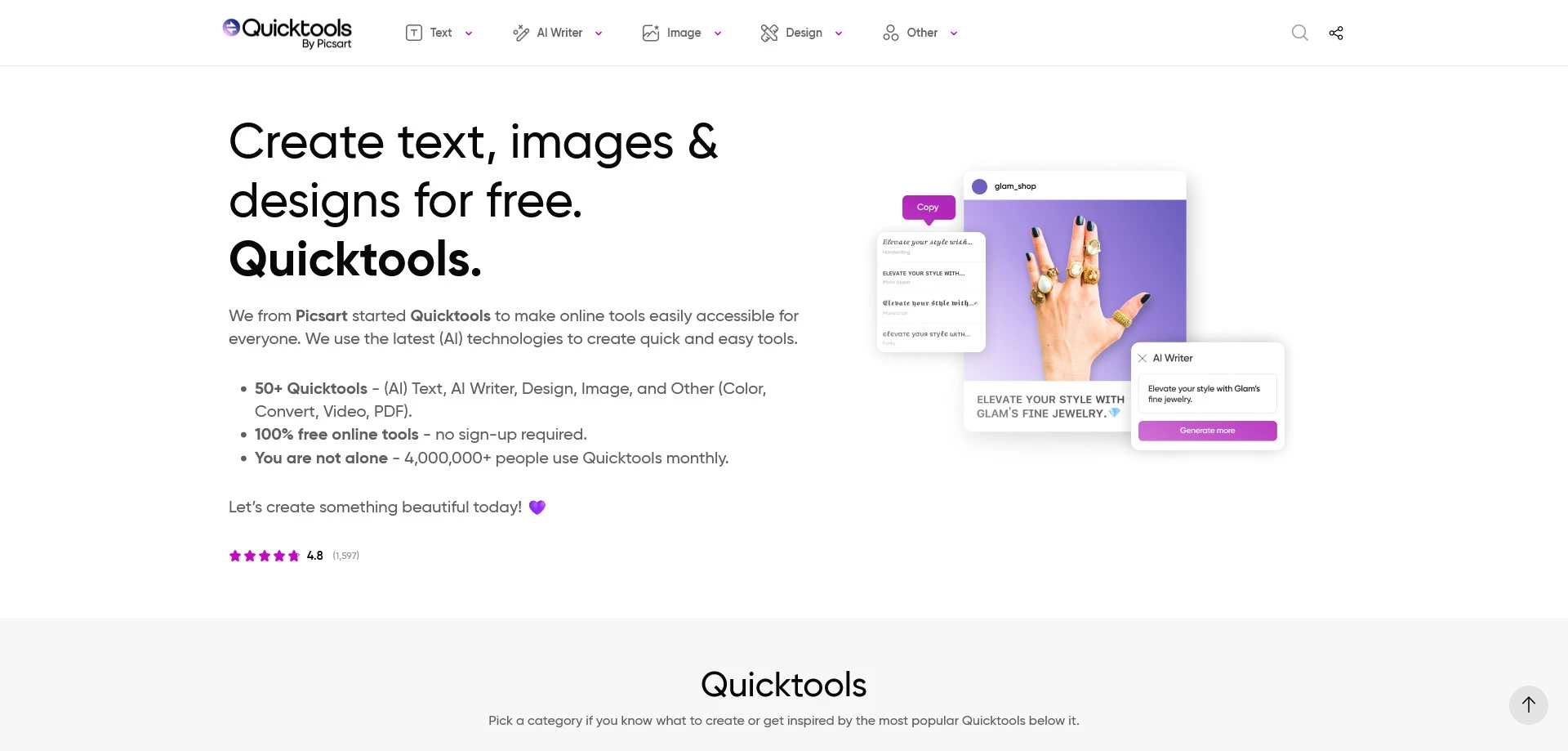 AI工具与服务推荐 - Quicktools - 免费在线AI工具平台 - 特色图片
