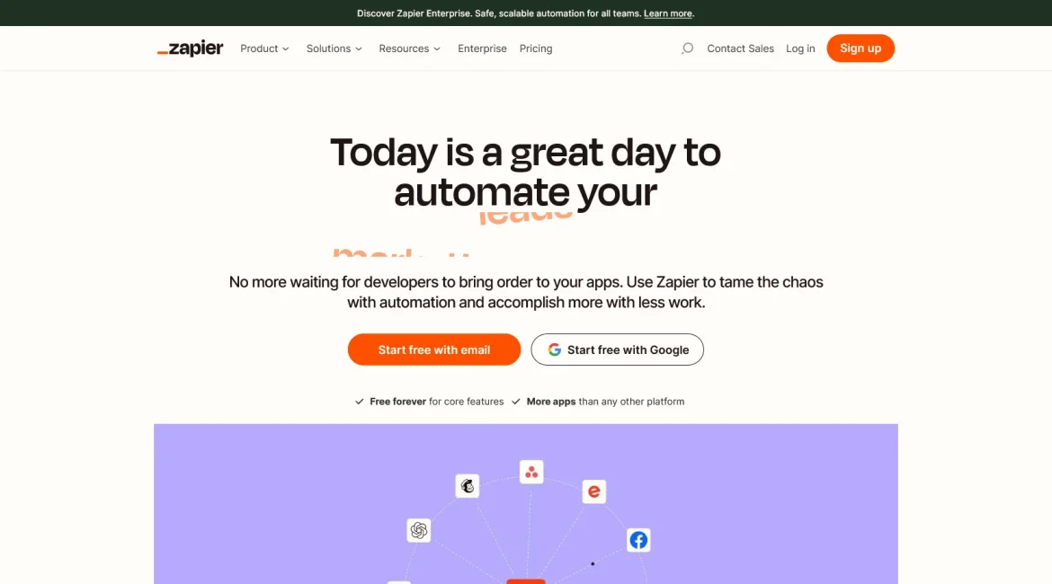 AI工具与服务推荐 - Zapier - 工作流自动化平台 - 特色图片