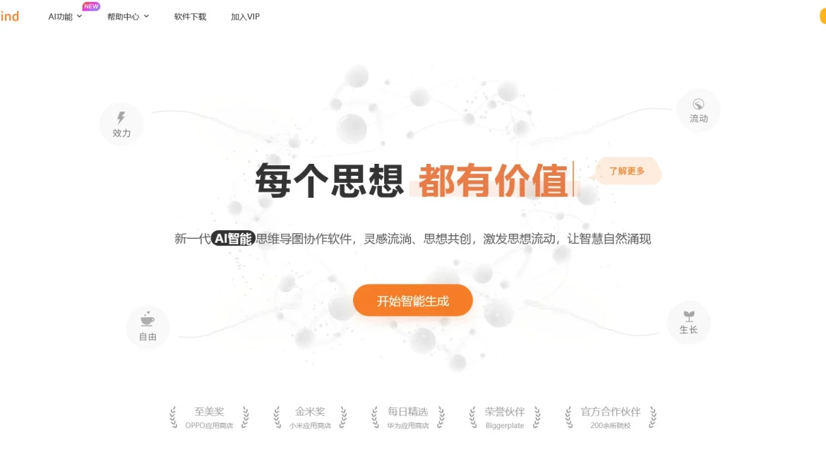 AI工具与服务推荐 - GitMind - AI智能思维导图软件 - 特色图片
