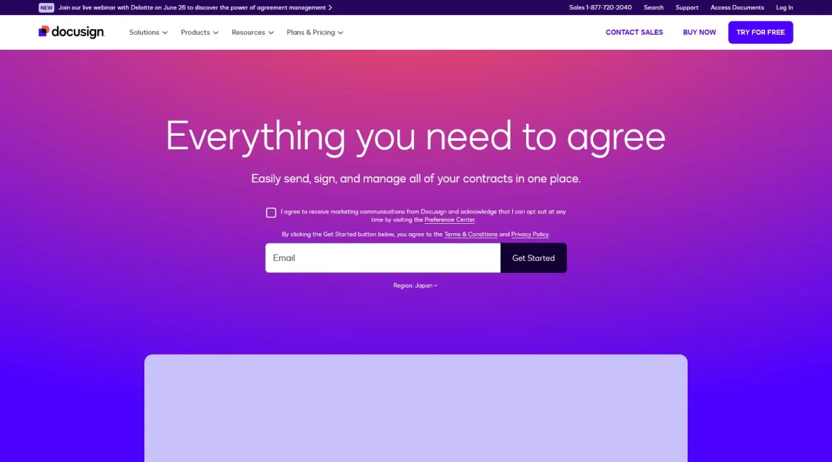 AI工具与服务推荐 - Docusign - 电子签名和智能合同管理平台 - 特色图片