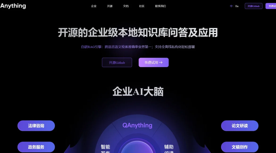 AI工具与服务推荐 - QAnything - 企业级知识库问答平台 - 特色图片