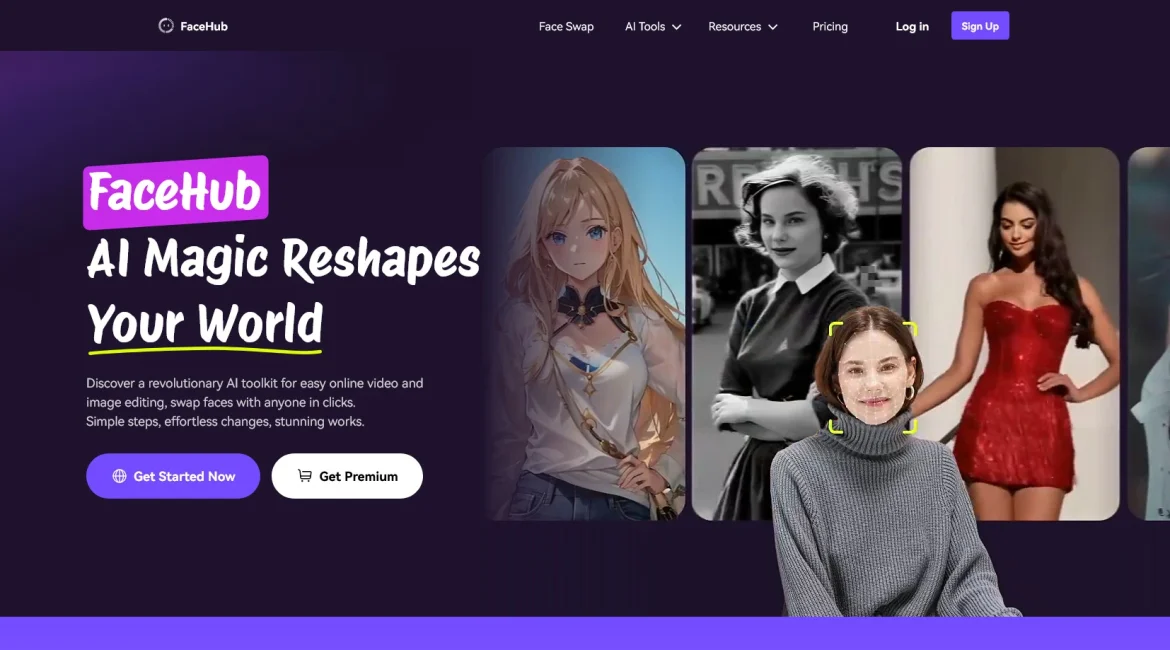 AI工具与服务推荐 - FaceHub - AI人脸换装编辑工具 - 特色图片