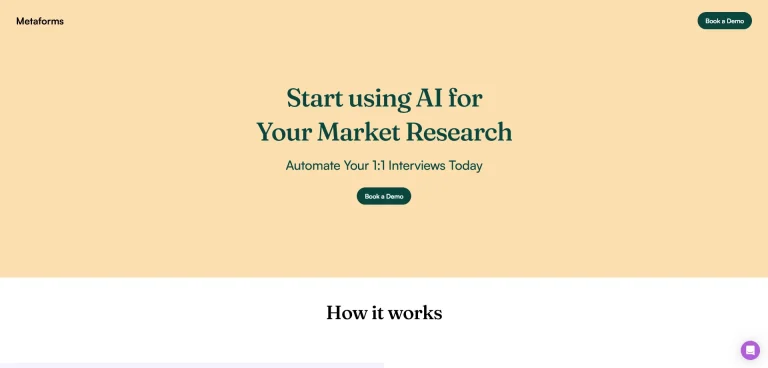 AI工具与服务推荐 - Metaforms - AI定性市场研究工具 - 特色图片