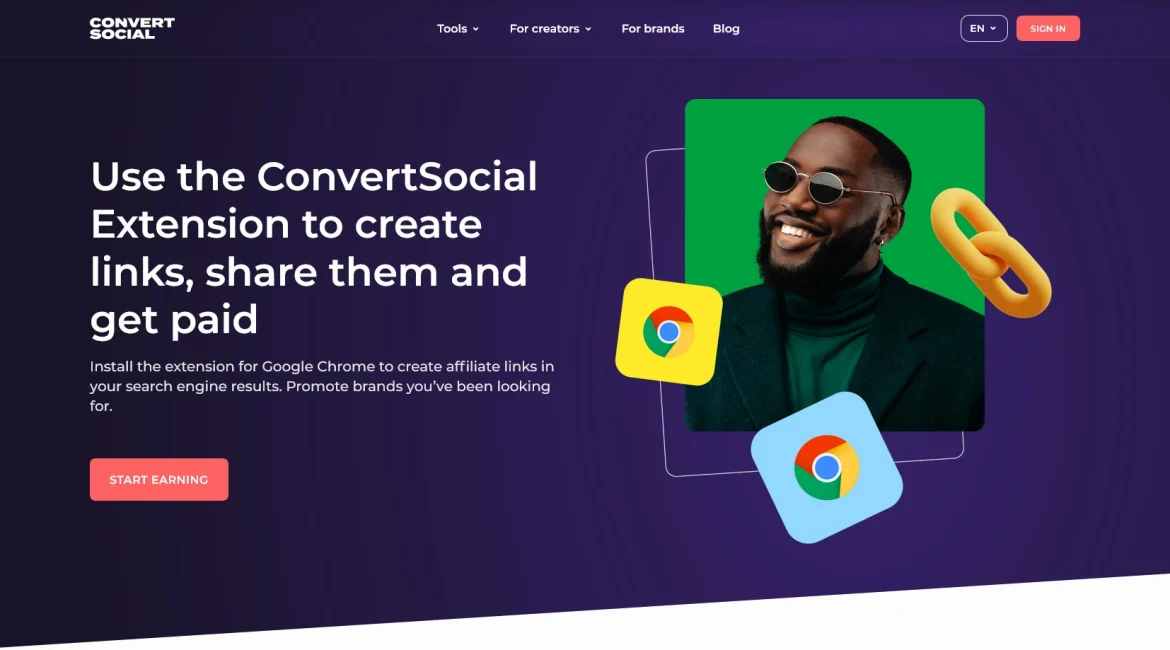 AI工具与服务推荐 - ConvertSocial Extension - AI搜索赚钱工具 - 特色图片